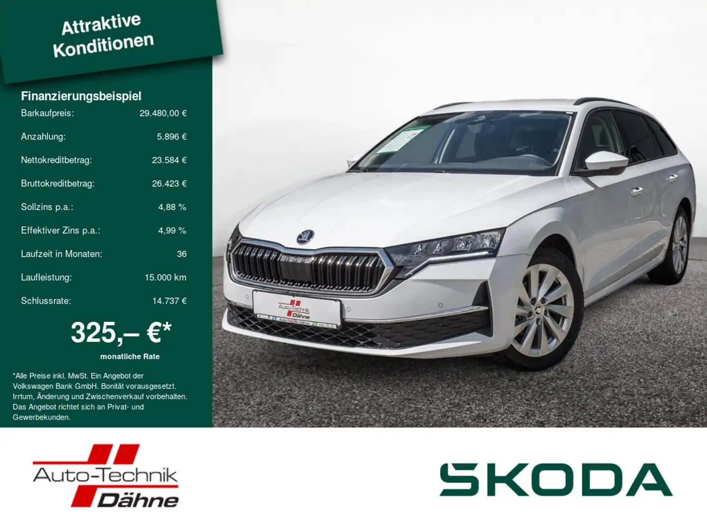 Skoda Octavia Combi 1.5 TSI mHEV Selection ACC NAVI Weiß - 1