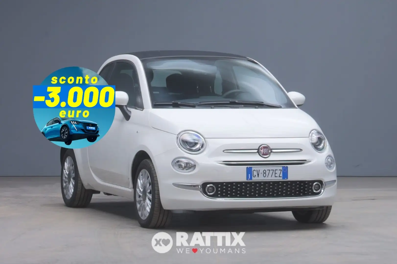 Fiat 500C 1.0 Hybrid 70CV Dolcevita Blanc - 1