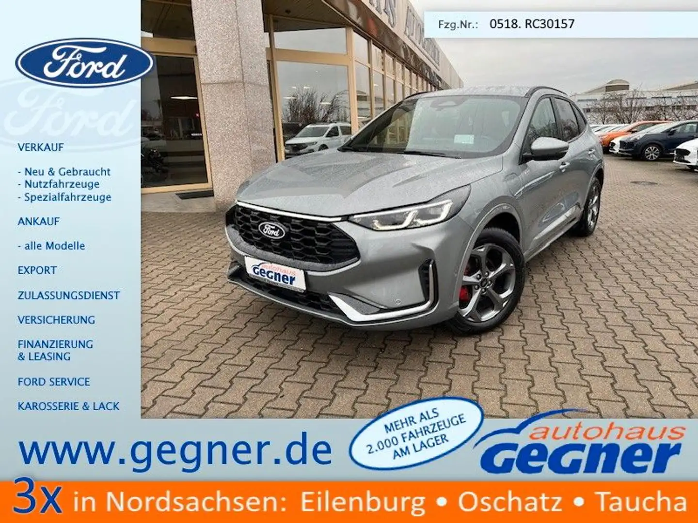 Ford Kuga 243PS Autm. PHEV ST-Line X Navi HUD Silber - 1