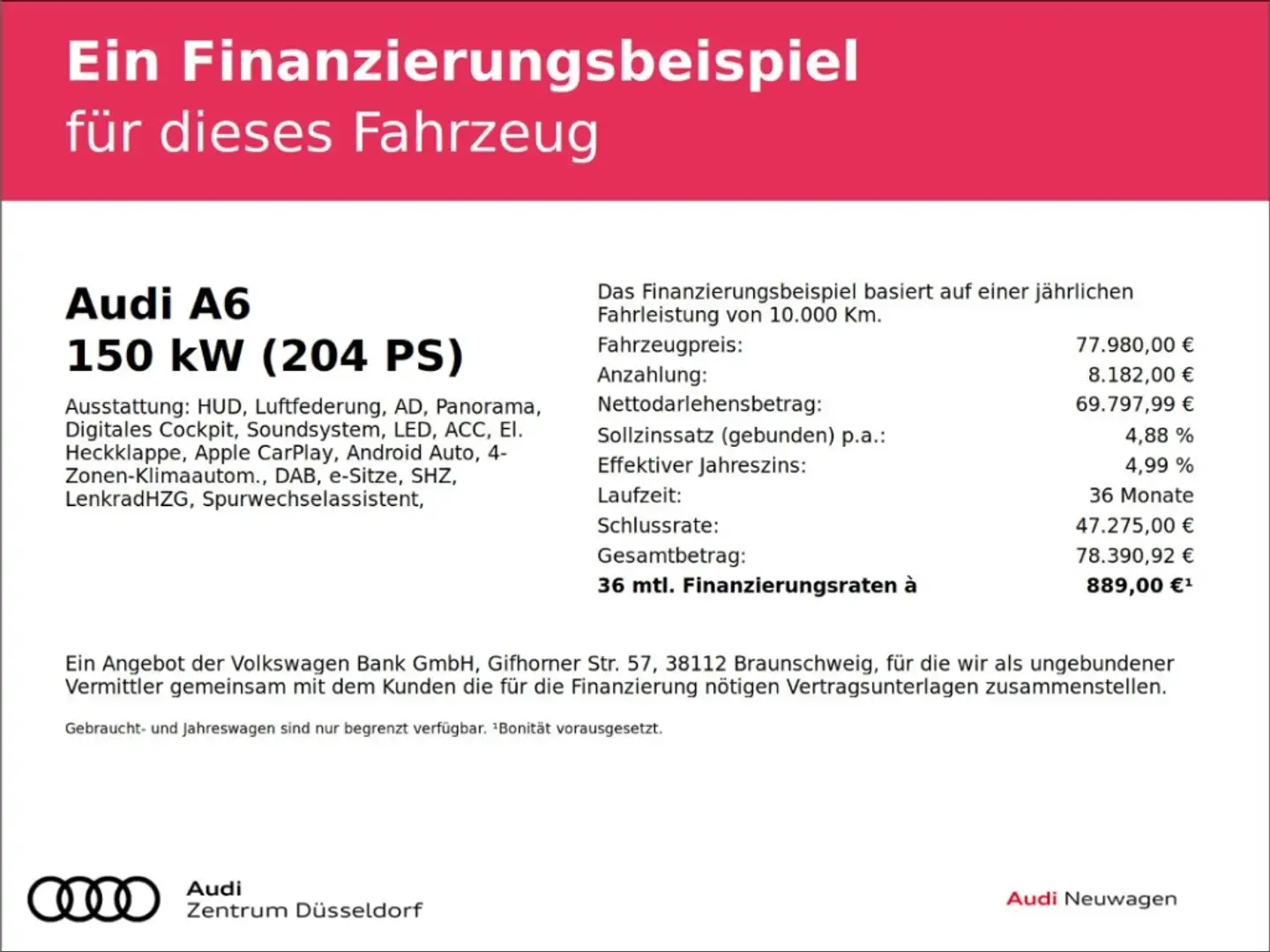Audi A6 TDI quattro Luftfahrwerk Allradlenkung Der NEUE Av Schwarz - 2