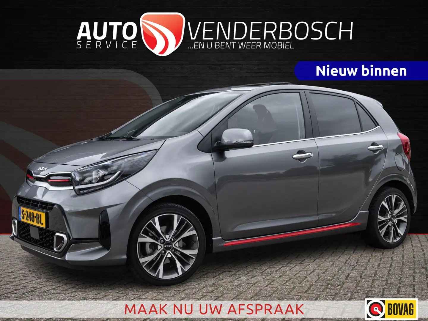 Kia Picanto 1.0 T-GDi GT-Line 5p 101pk | Alle opties | Pano | Grijs - 1