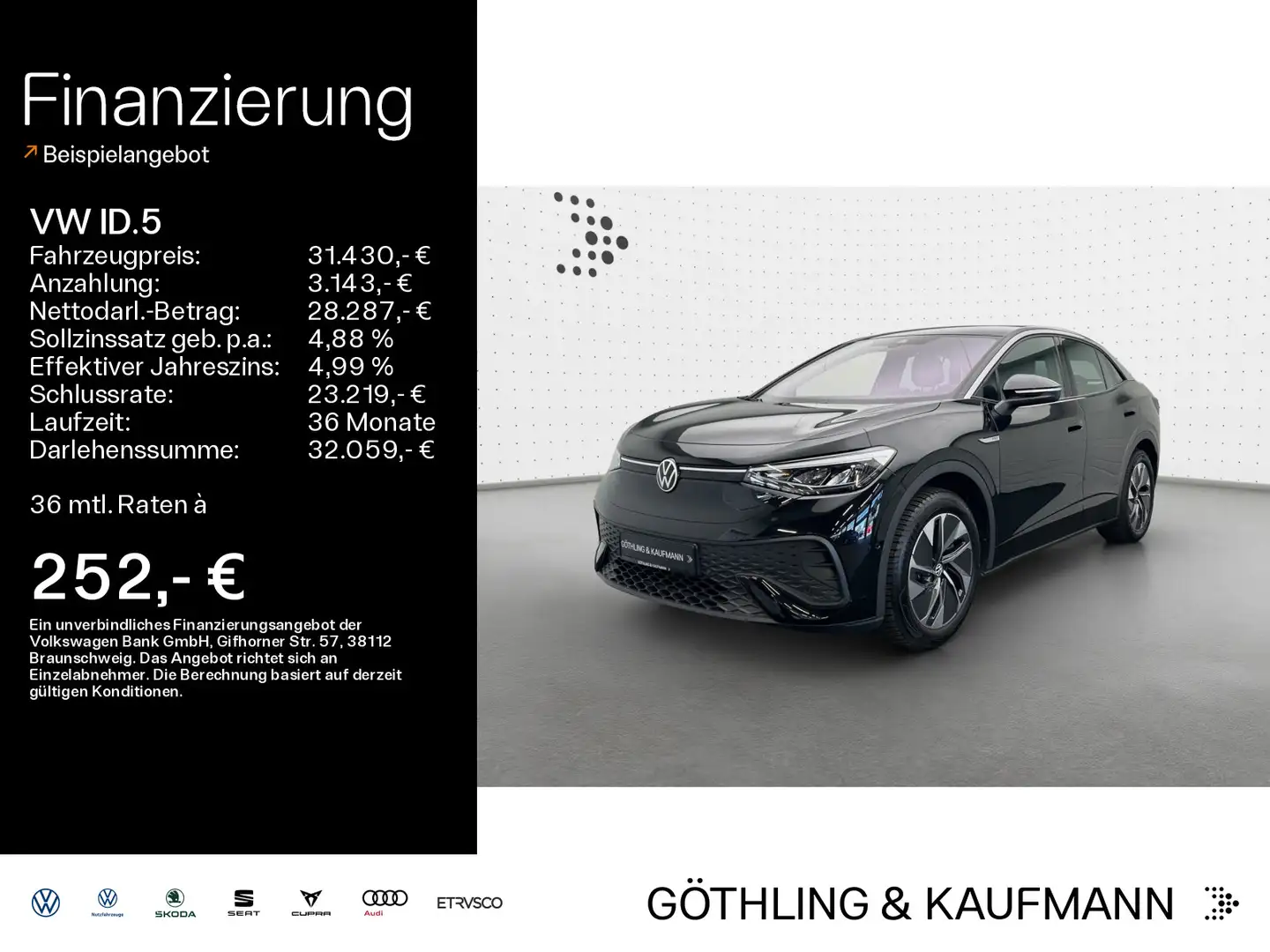 Volkswagen ID.5 Pro Performance 150kW*NAVI*KAM*SHZ*Assist*K Negro - 1