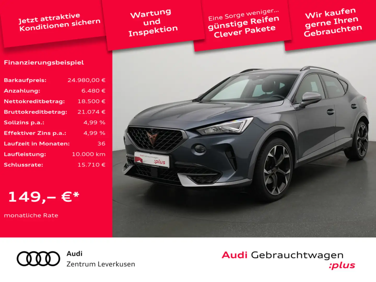 CUPRA Formentor 4Drive DSG ACC AHK LEDER CARPLAY KA Grau - 1