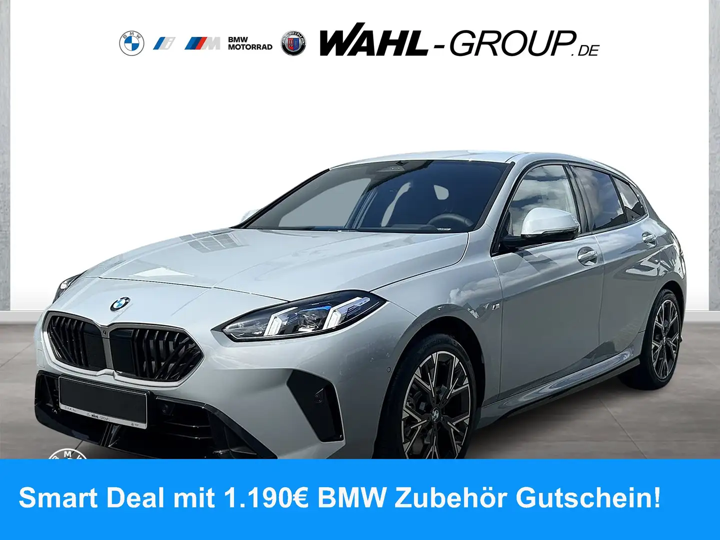 BMW 123 xDrive M Sport AHK HeadUp eSitze HarmanKardon Grau - 1