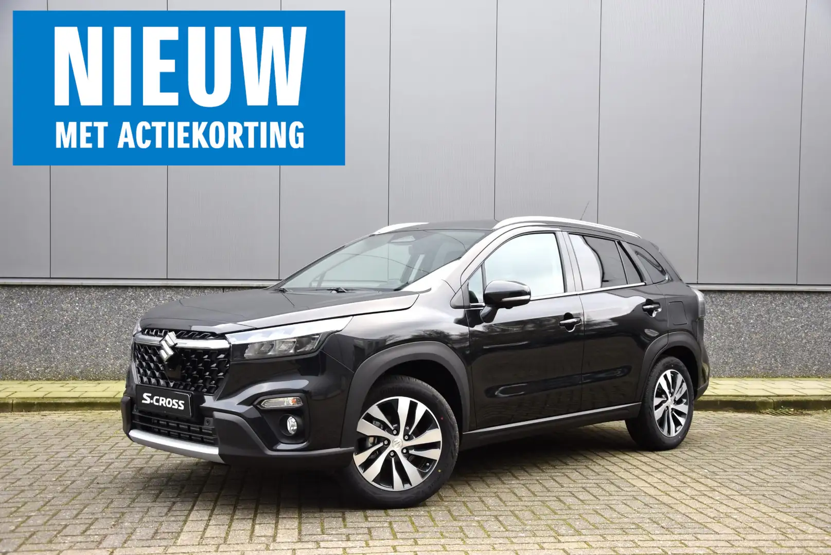 Suzuki S-Cross 1.4 Boosterjet Style Smart Hybrid | €2.500,- actie Zwart - 1
