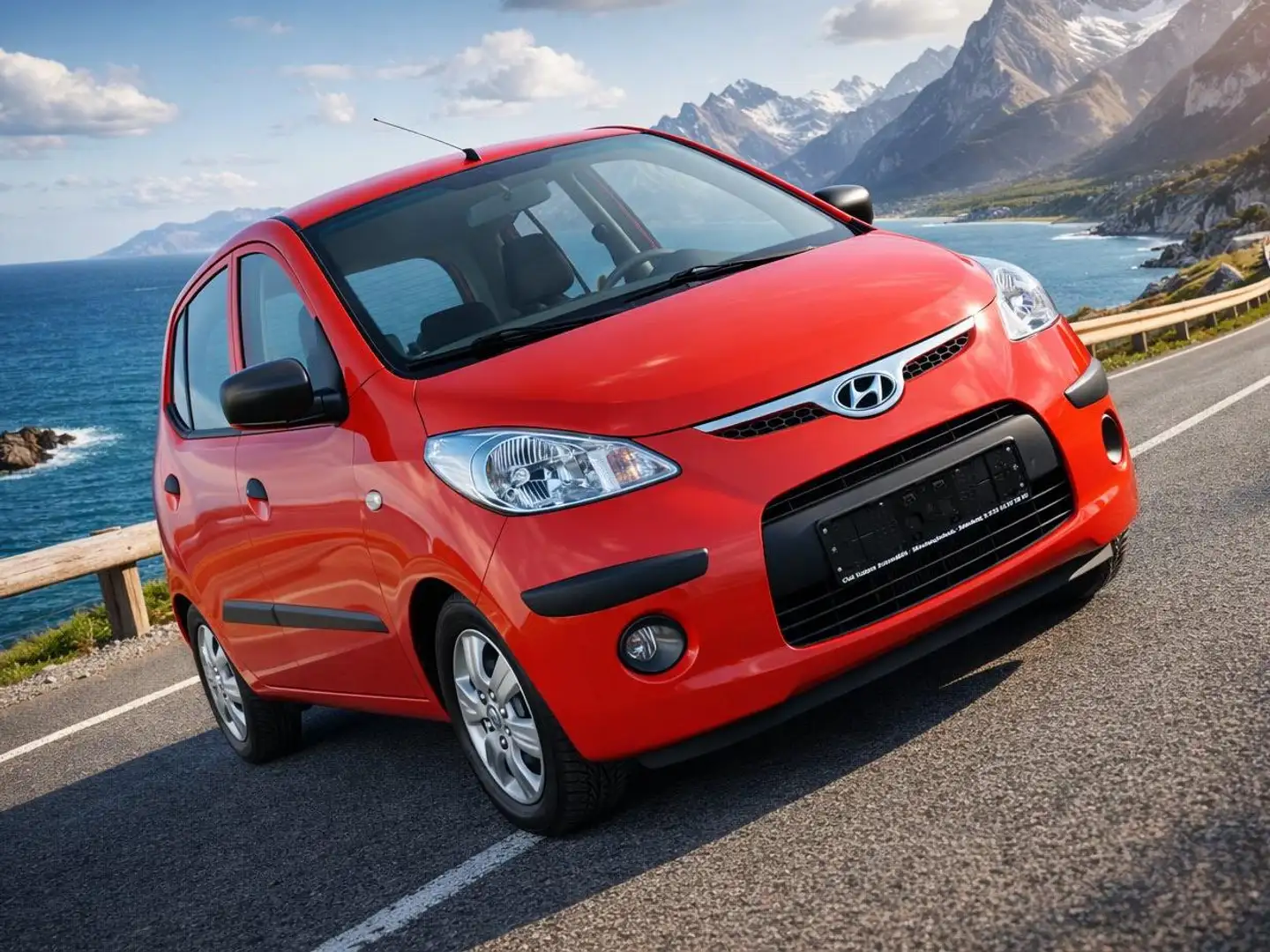 Hyundai i10 31869 km. 77PS. 2. Hand. Ganzjahresreifen! Rot - 1