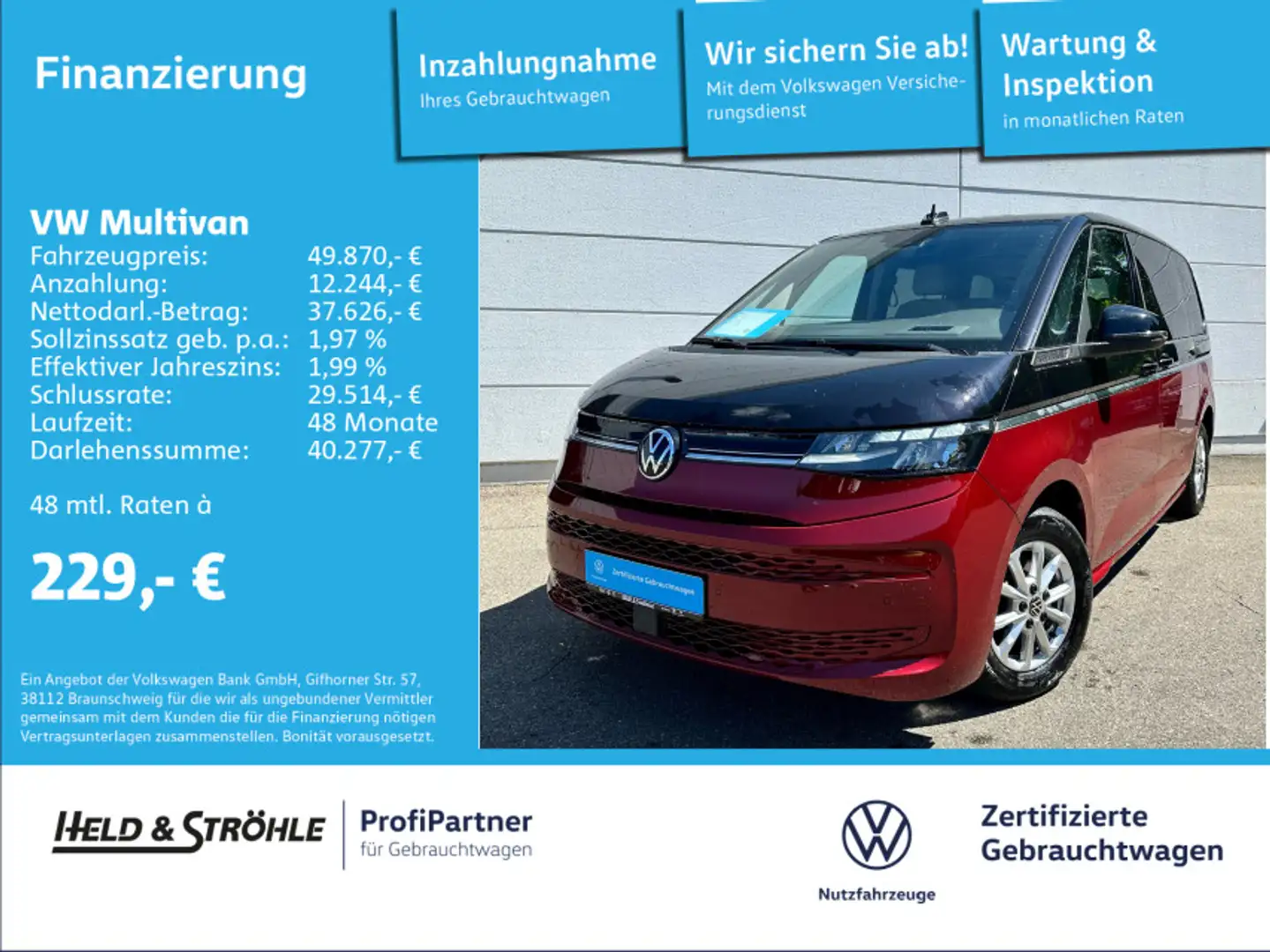 Volkswagen T7 Multivan Life 2.0 TDI DSG AHK NAV-PRO LEDER HUD Zwart - 1