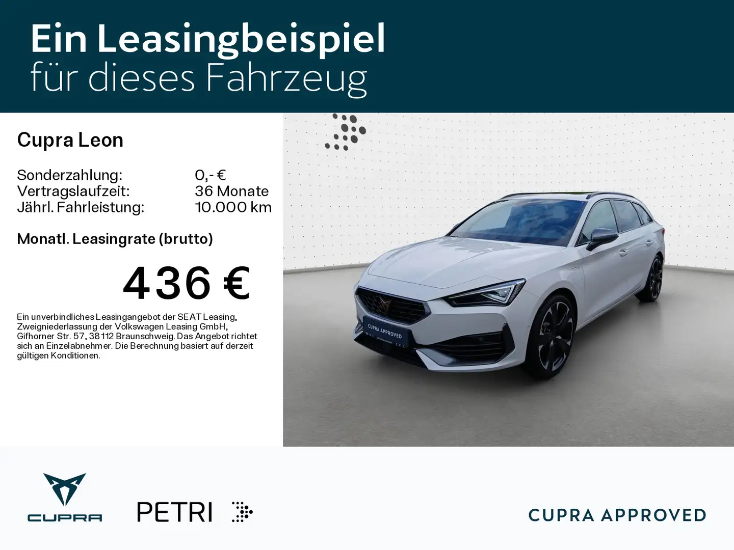 CUPRA Leon Sportstourer VZ 1.4 e-HYBRID DSG*Matrix*Nav Weiß - 2