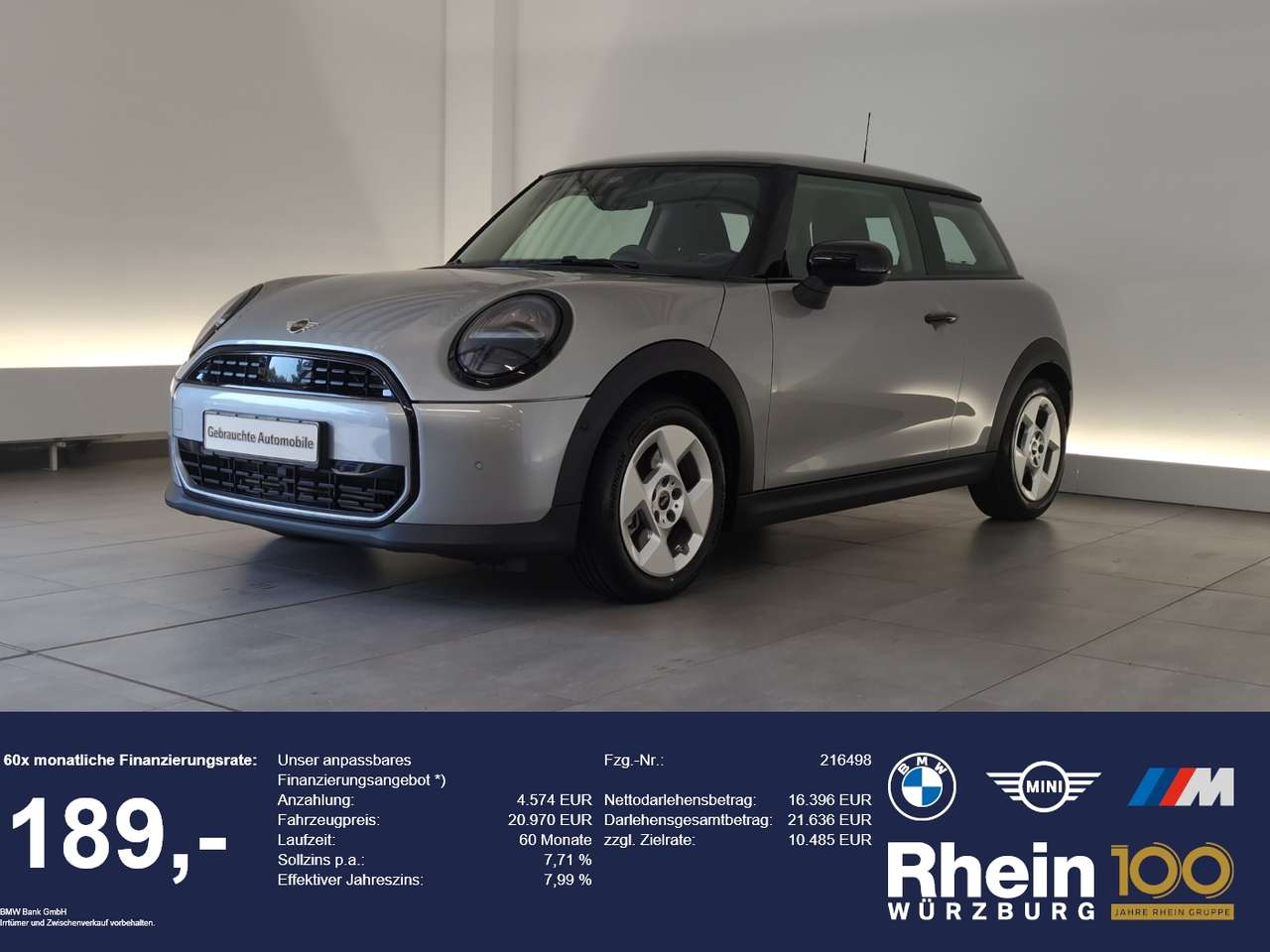 MINI Cooper C 2024 — 3-Türer Navi/LED/RFK/SHZ/PDCvo+hi Navi/LED/RFK/SHZ