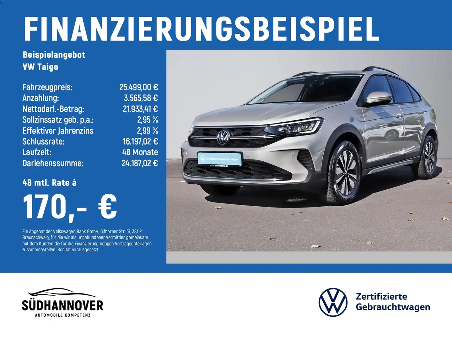Volkswagen Taigo Move 1.0 TSI DSG NAVI+LED+SHZ+PDC+GRA Silber - 2