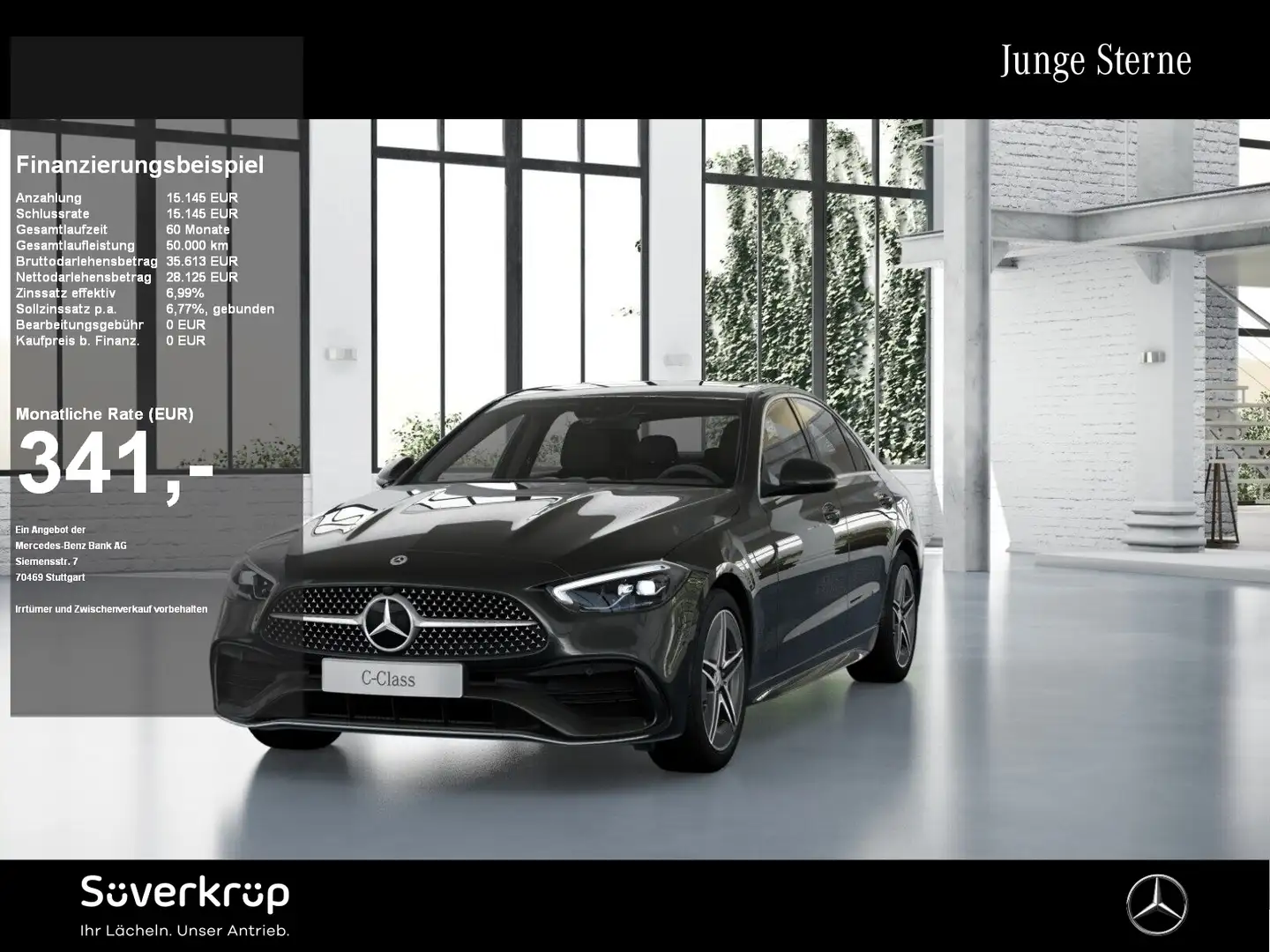 Mercedes-Benz C 220 d // AMG AHK KAMERA PDC SHZ SPUR Grijs - 1