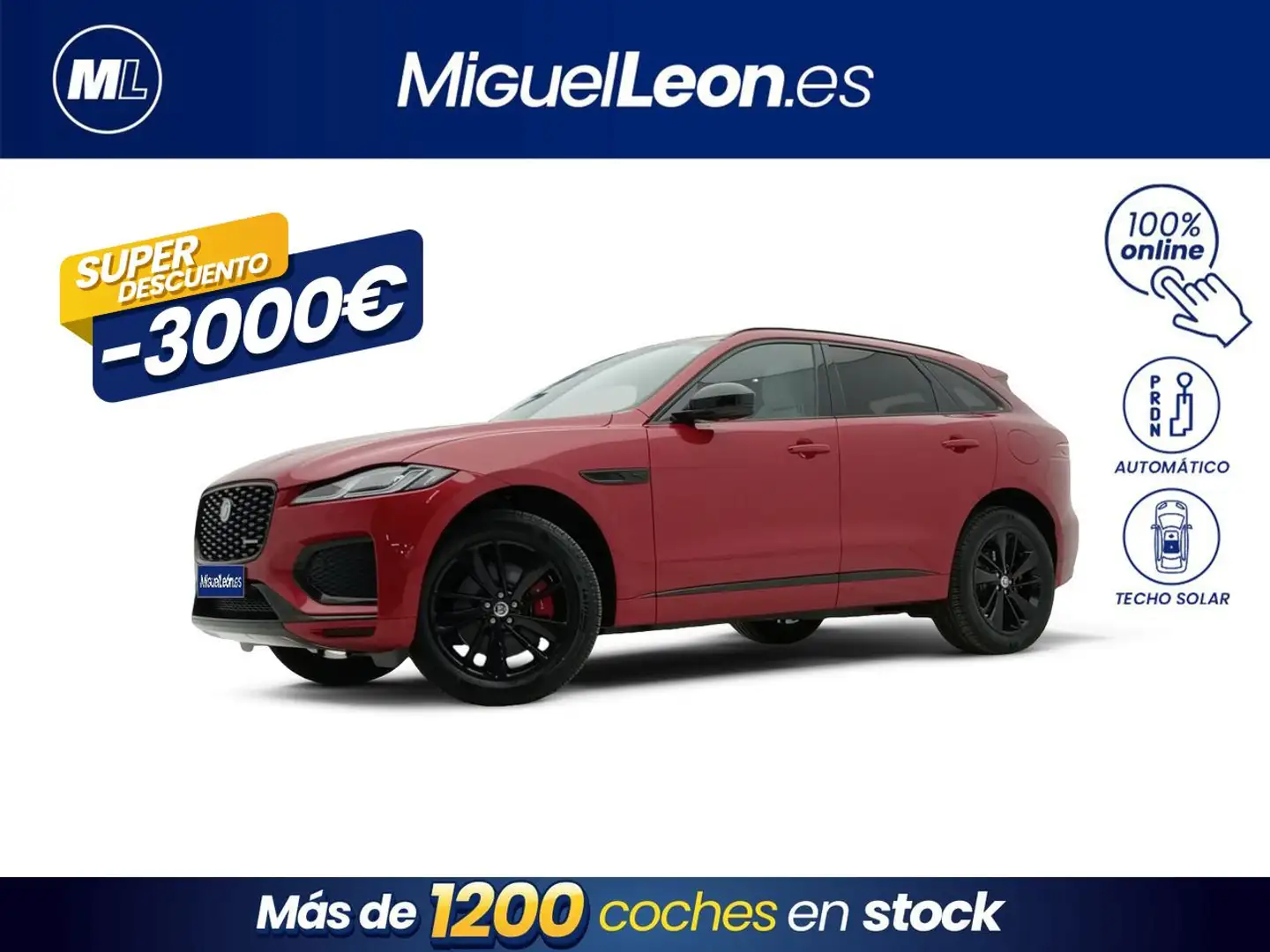 Jaguar F-Pace 2.0 I4 PHEV 404PS AWD Auto R-Dynamic S Rojo - 1