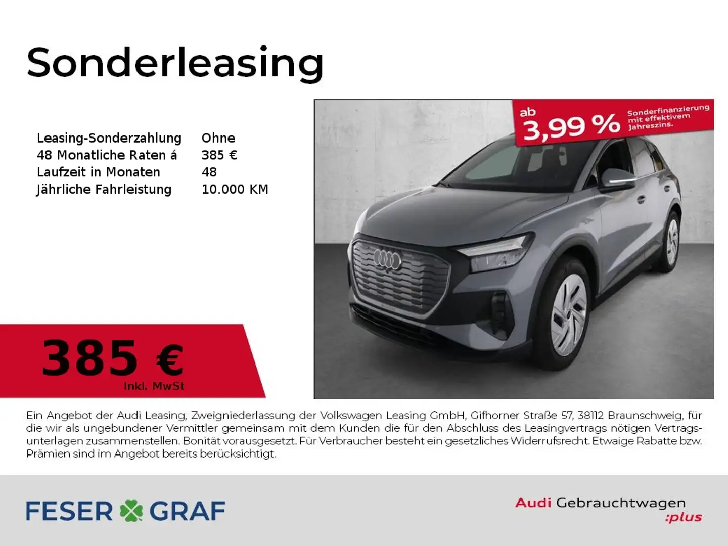 Audi Q4 e-tron Q4 45 e-tron Anhängevorrichtung/MMI-Navi/Vir. Co Grau - 1
