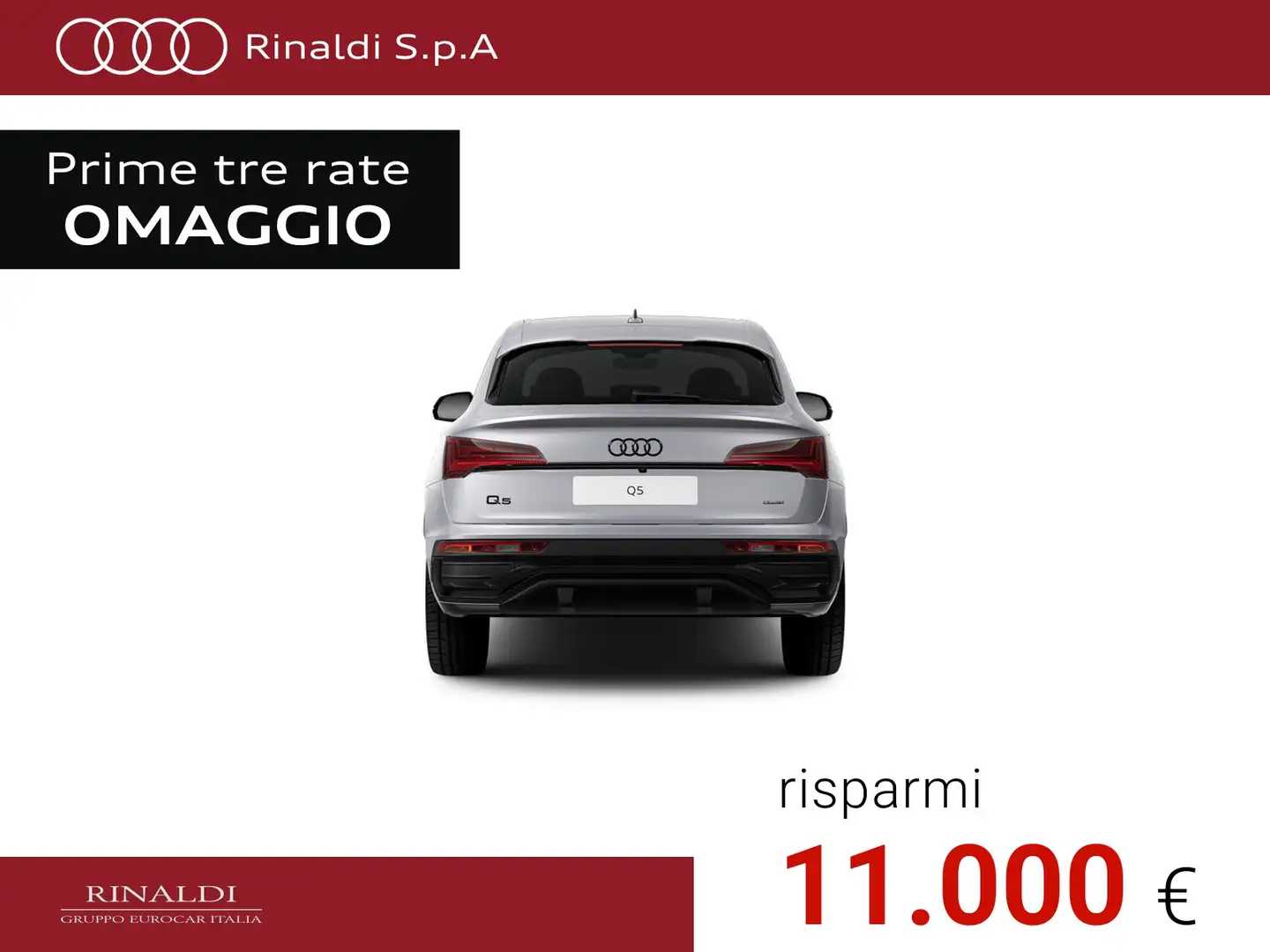 Audi Q5 sportback 40 2.0 tdi mhev 12v s line plus quattro Argento - 2
