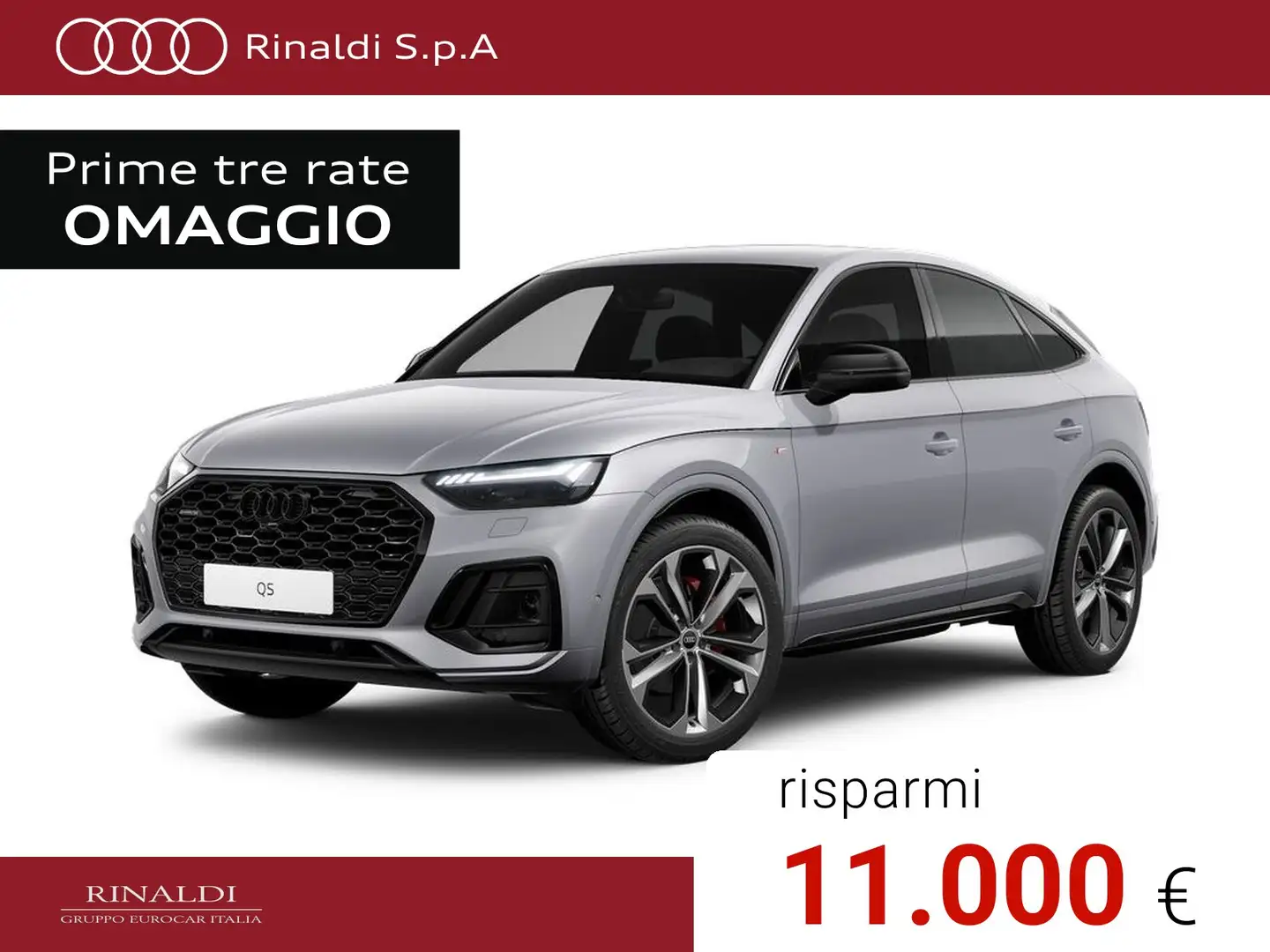 Audi Q5 sportback 40 2.0 tdi mhev 12v s line plus quattro Argento - 1