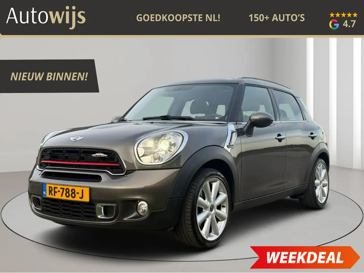 MINI Cooper S Countryman Mini 1.6 S|PANO|LEDER|XENON|NAVI|JCW|PDC|AUT Gris - 1