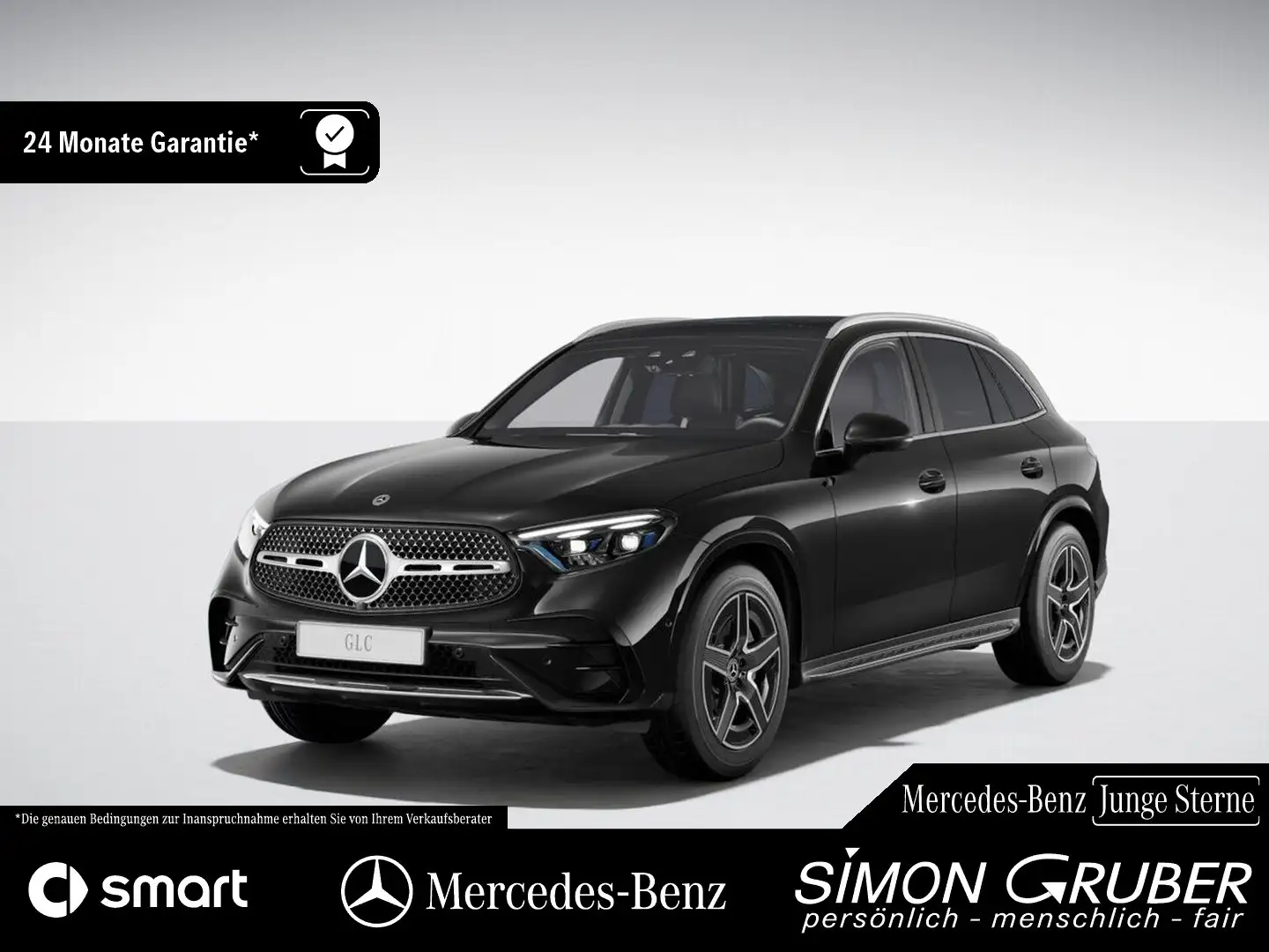 Mercedes-Benz GLC 200 4M AMG Pano Burm Sitzklima DigiL ACC AHK Schwarz - 1