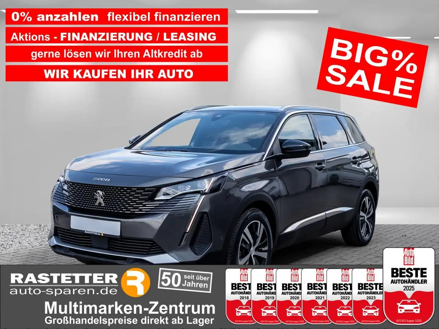 Peugeot 5008 EAT8 GT 7Sitze+Navi+ACC+Keyless+virtCP+Kamera+SHZ+ Grigio - 1