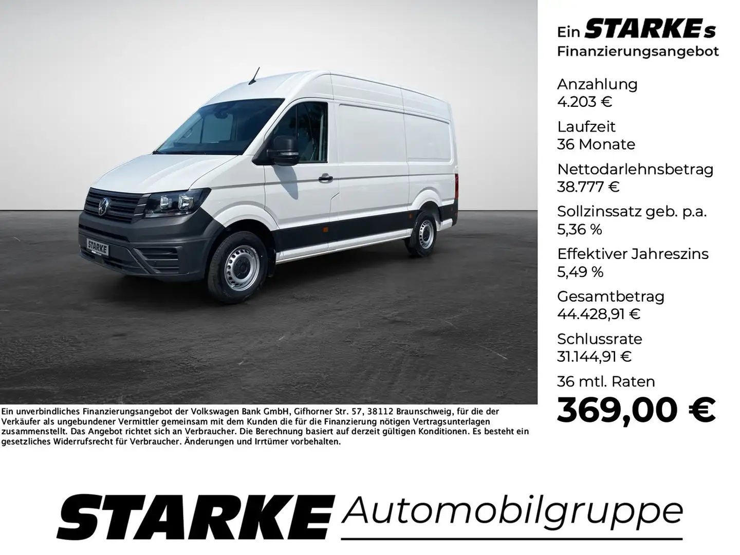 Volkswagen Crafter Kasten 35 2.0 TDI MR Hochdach Alb - 1