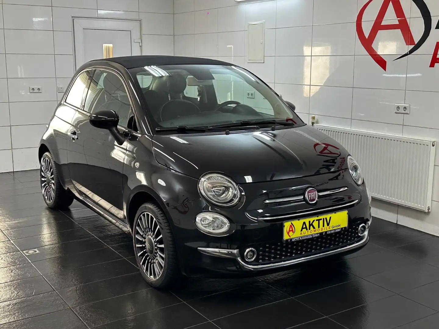 Fiat 500C Lounge*Cabrio*Automatik*Klimaautomatik*Navi Schwarz - 1