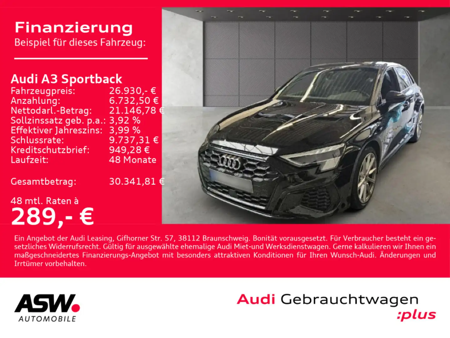 Audi A3 Sportback S line 45TFSI e NAVI MATRIX B&O VC Noir - 1