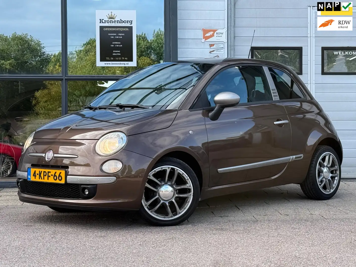 Fiat 500 1.2 Lounge By Diesel, NAP, PANO Brun - 1