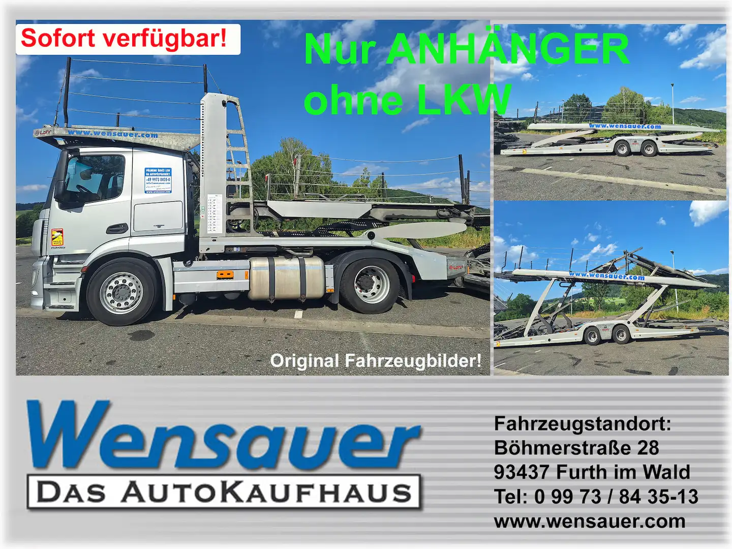 Sonstige Marken NUR LOHR AUFBAU Eurolohr200 C2 -HU 04/26- Autotran Silber - 1