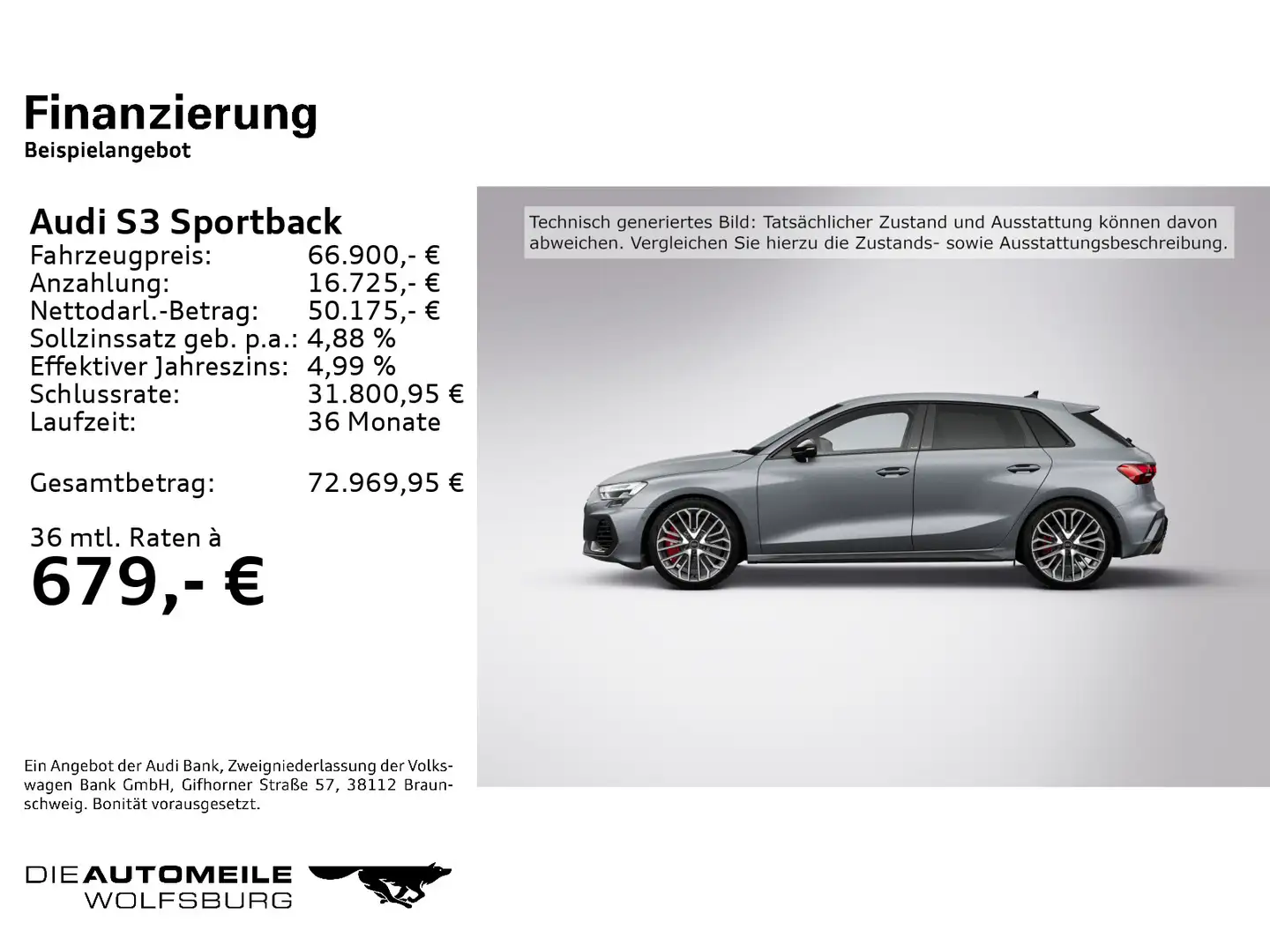 Audi S3 (8YF)(04.2024->) 2.0 TFSI quattro Grau - 2