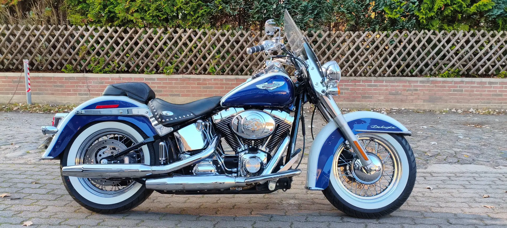 Harley-Davidson Deluxe Softail FLSTNI Blau - 1