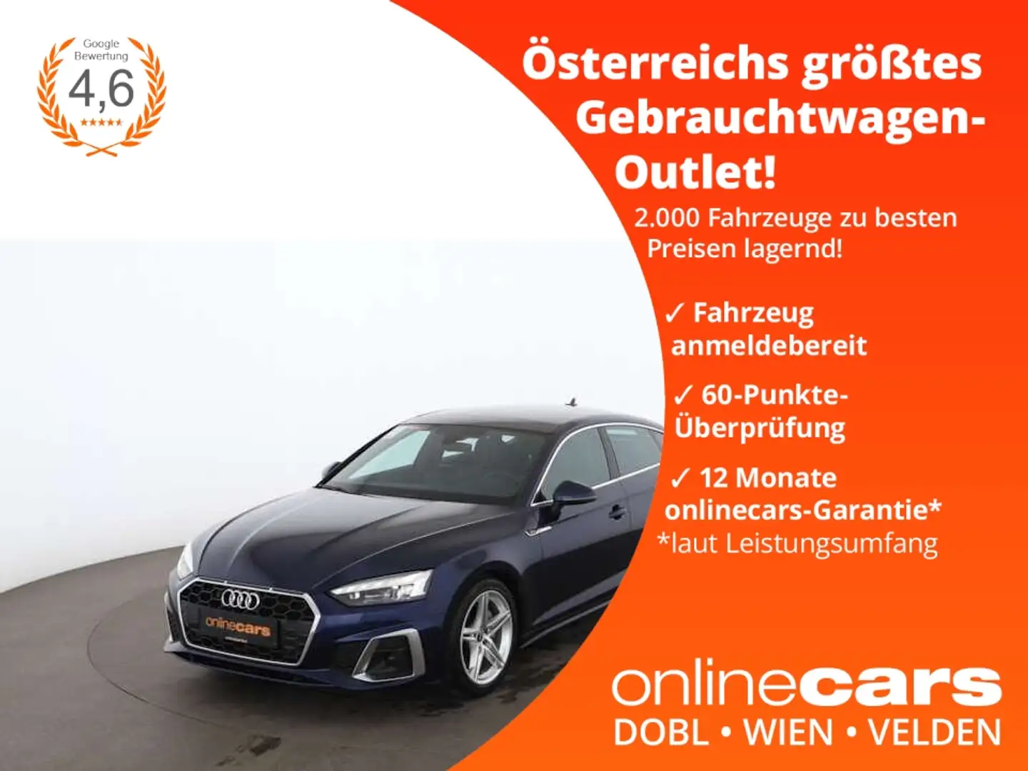 Audi A5 SB 40 TDI S-Line Aut MATRIX SKY NAVI LEDER PDC Blau - 1