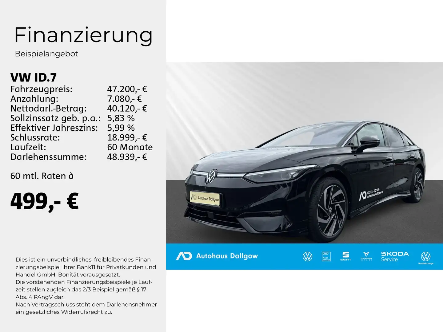 Volkswagen ID.7 Pro LED+Navi+Tempomat+PDC+RFK+ACC+Sitzheiz. Schwarz - 2
