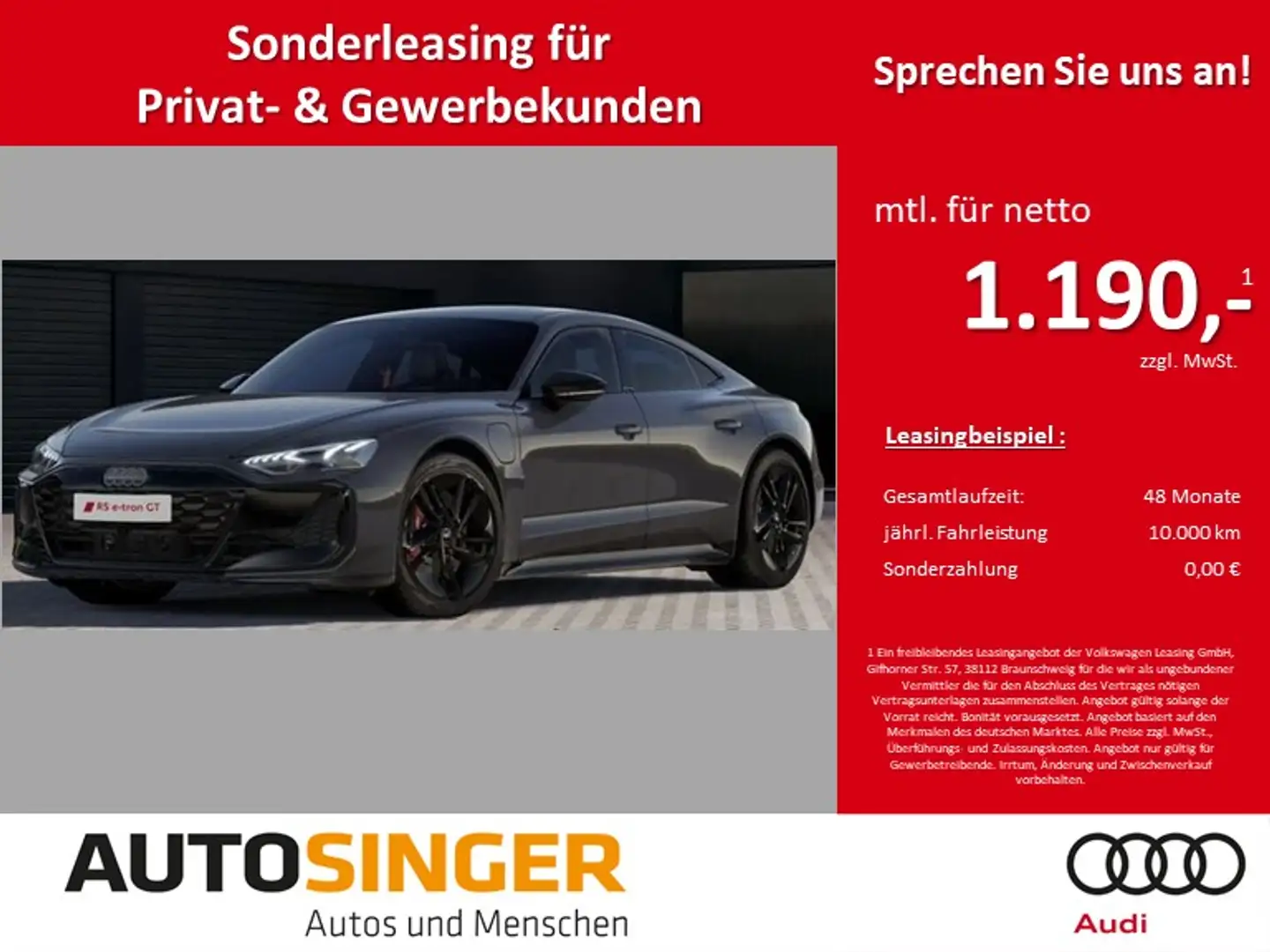 Audi RS e-tron GT ALLRADL*PANO*HUD*360*SITZBELÜ*OPTIK Szürke - 2