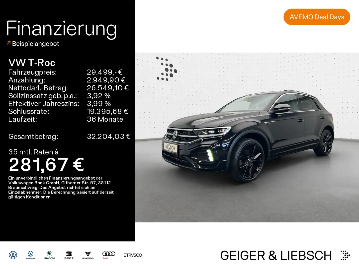 Volkswagen T-Roc T-ROC 2.0 TSI 4MOTION DSG R-LINE*STHZG*IQ.LIGHT* Schwarz - 1