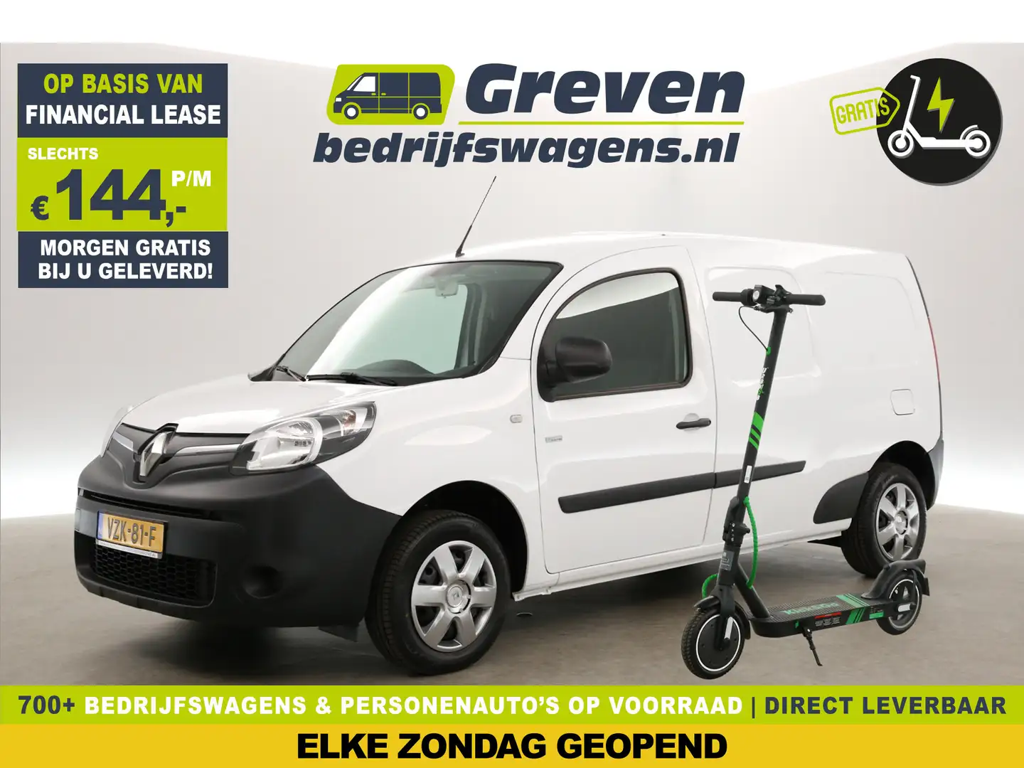 Renault Kangoo Z.E. Maxi Huur Accu L2H1 | GRATIS E-Step! | EMISSIEVRIJ Blanc - 1