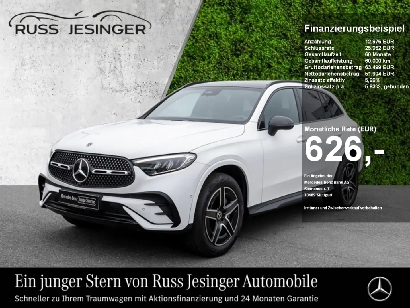 Mercedes-Benz GLC 400 e 4M AMG Line *AHK*LED*MBUX*Pano*Memory* Weiß - 1