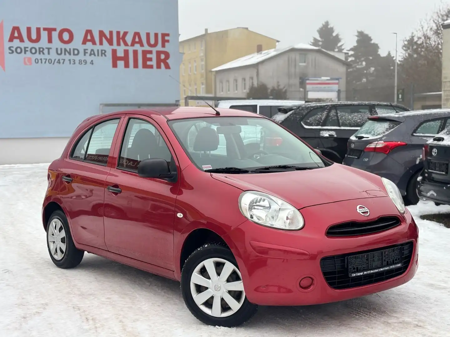 Nissan Micra 1.2 Klima, Allwetterreifen, 2-Hand,TÜV-NEU Rot - 2