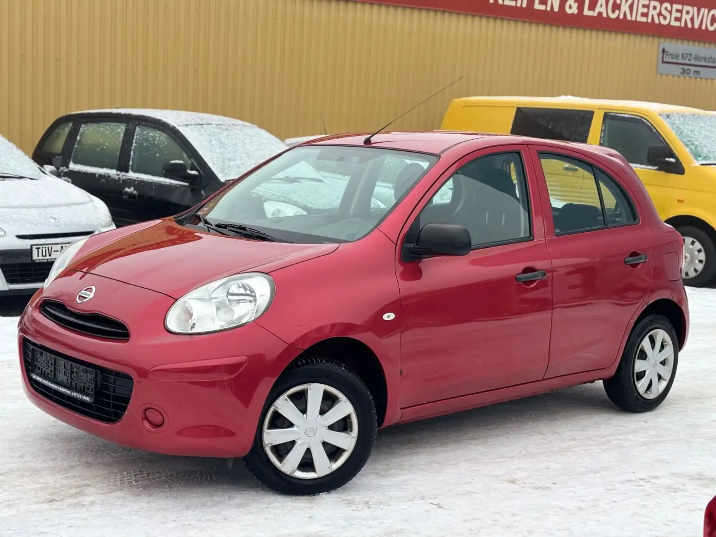 Nissan Micra 1.2 Klima, Allwetterreifen, 2-Hand,TÜV-NEU Rot - 1