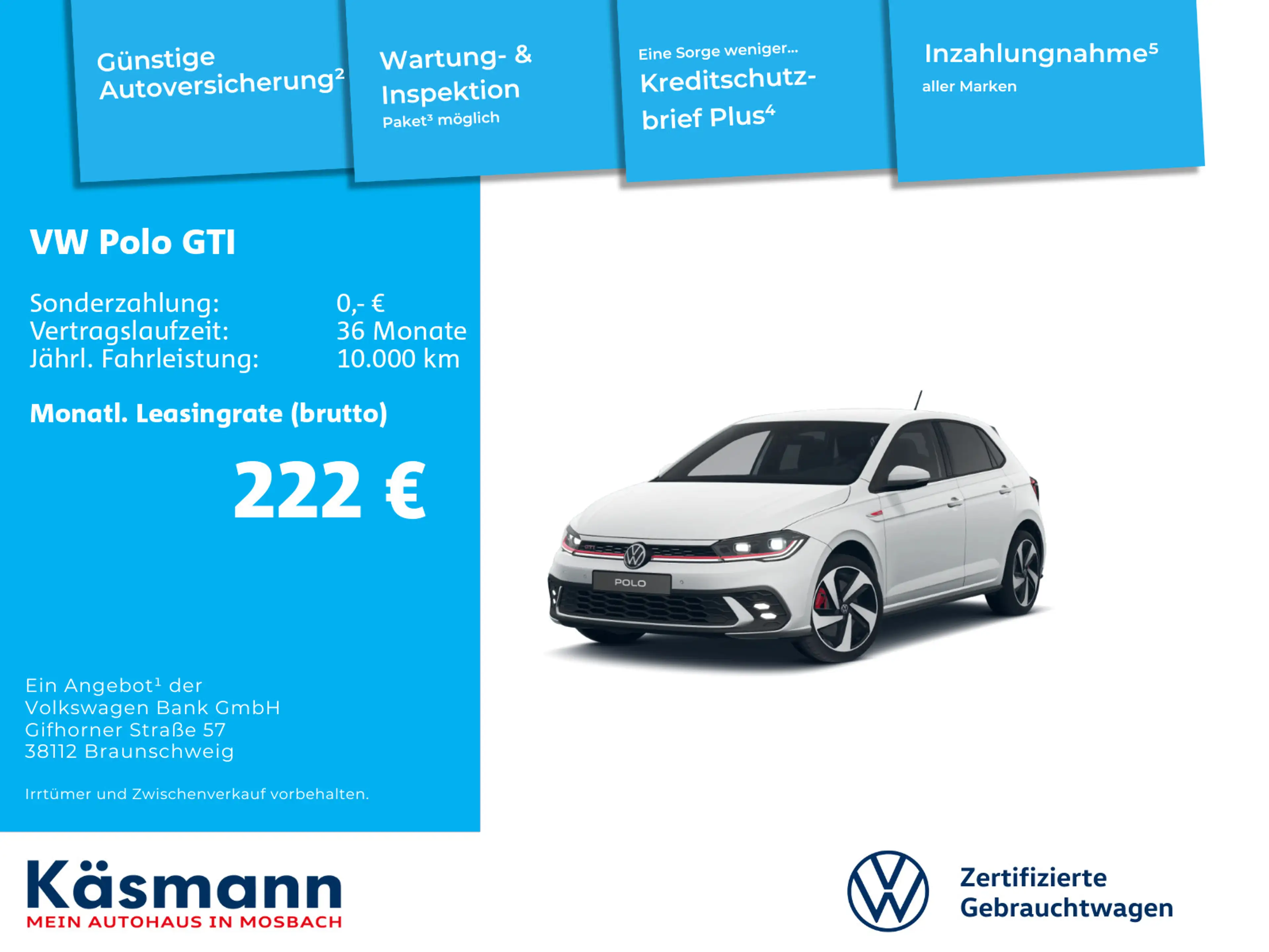 Volkswagen Polo GTI DSG NAVI MATRIX SHZ CARPLAY — photo 2