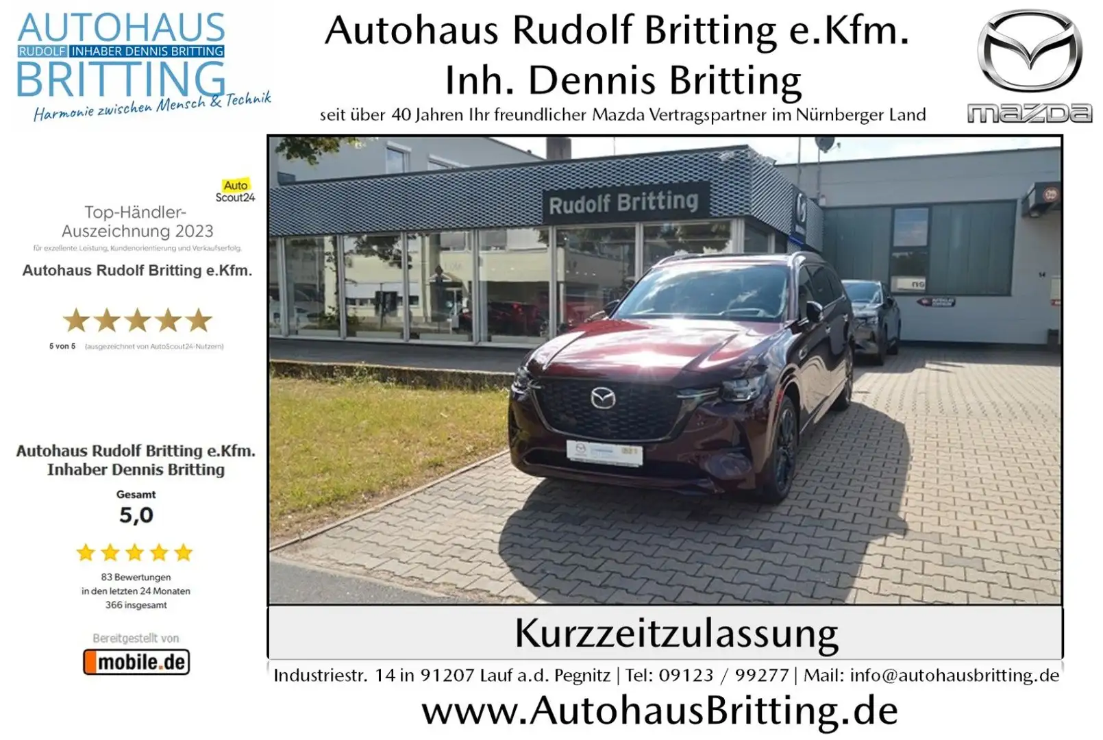 Mazda CX-80 Diesel e-SKYACTIV 254PS AWD Homura Plus Rouge - 1