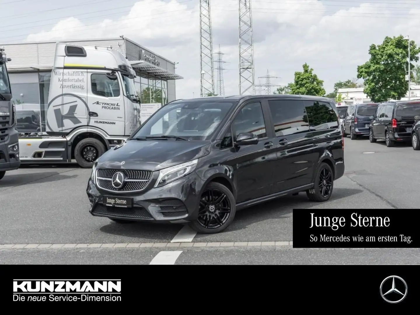 Mercedes-Benz V 300 d 4M AVANTGARDE EDITION lang Night AHK Gris - 1