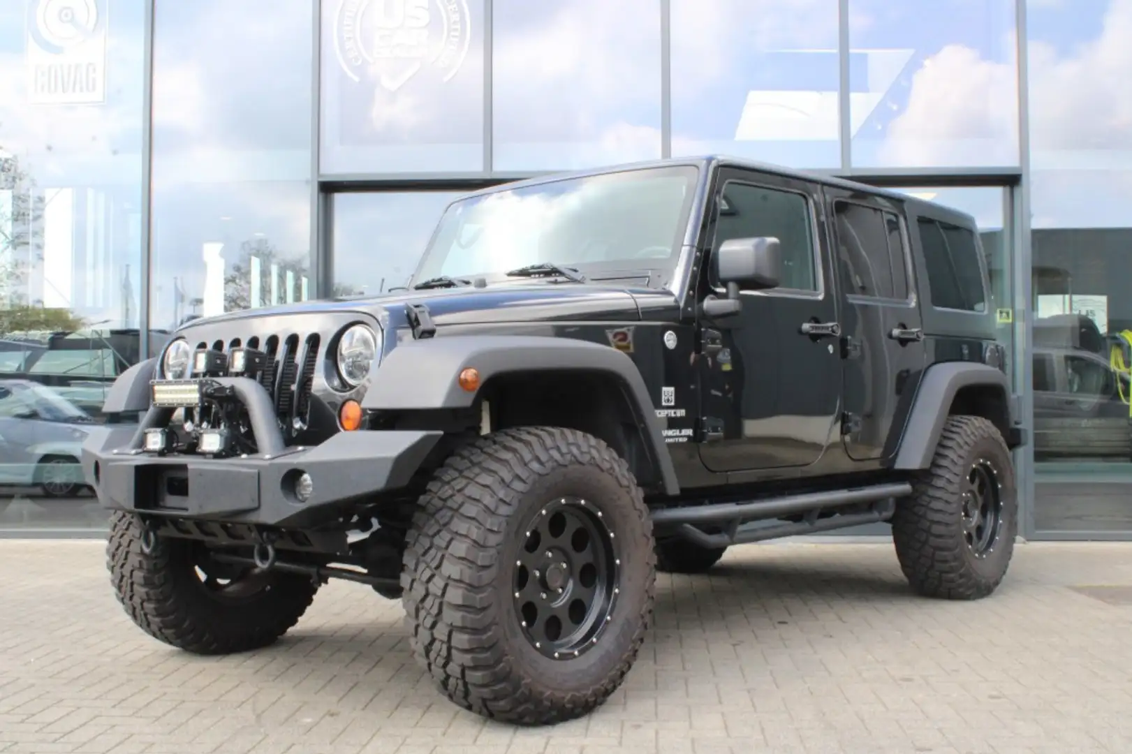 Jeep Wrangler 3.6i V6 4x4 JK Unlimited / Lifted / 35 ers / 1e Ei Zwart - 1