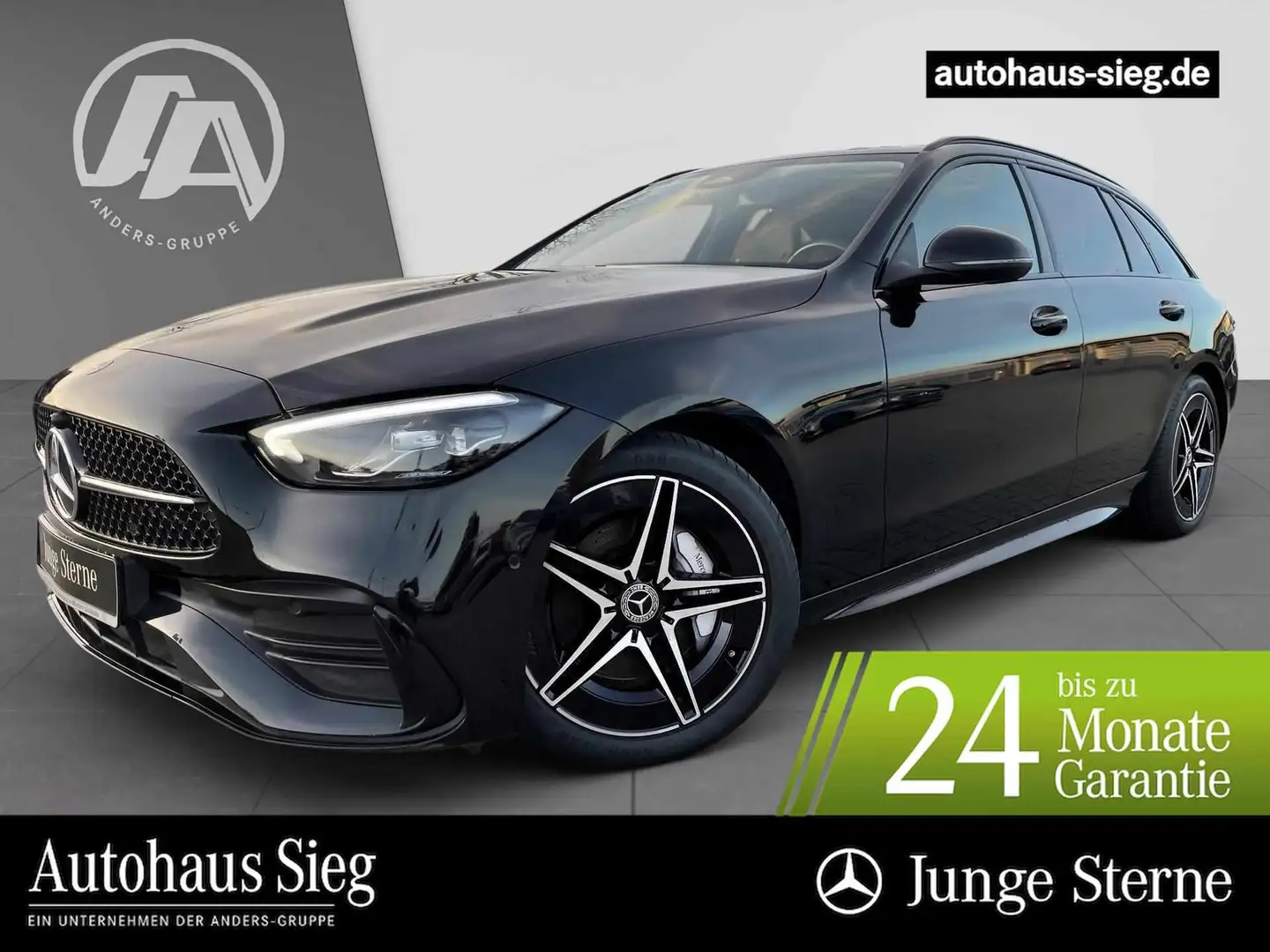 Mercedes-Benz C 200 d T AMG+MBUX+Night+LED+Kam+AHK+Pano+EASY-P Schwarz - 1