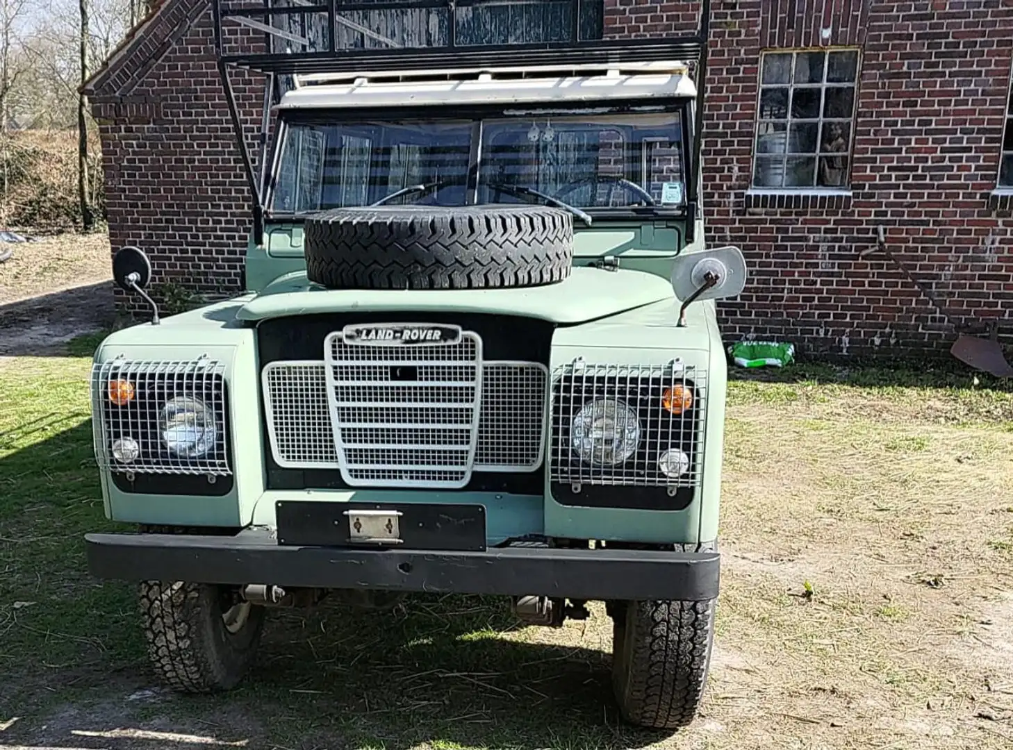 Land Rover Defender Serie 3, 2.6 ltr, benzine, met werk, zeldzaam! Groen - 2