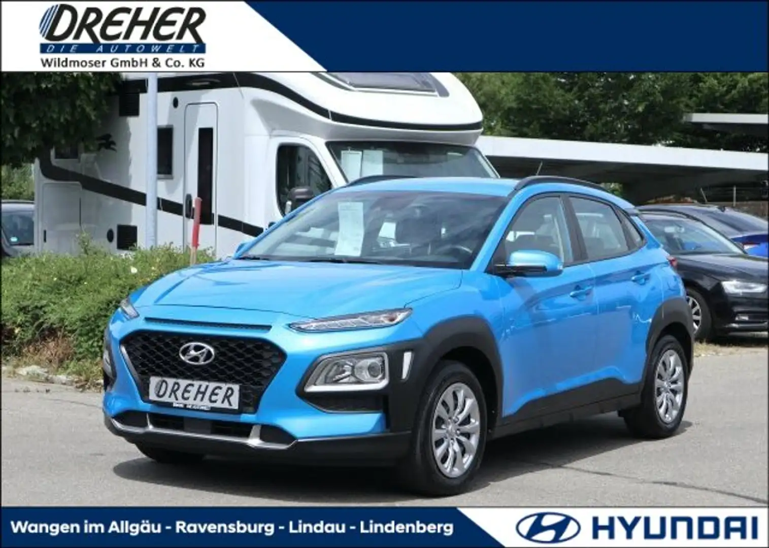 Hyundai KONA Kona 1.0 T-GDI Select 2WD Klima/MF-Lenkrad/eFH. Blau - 1