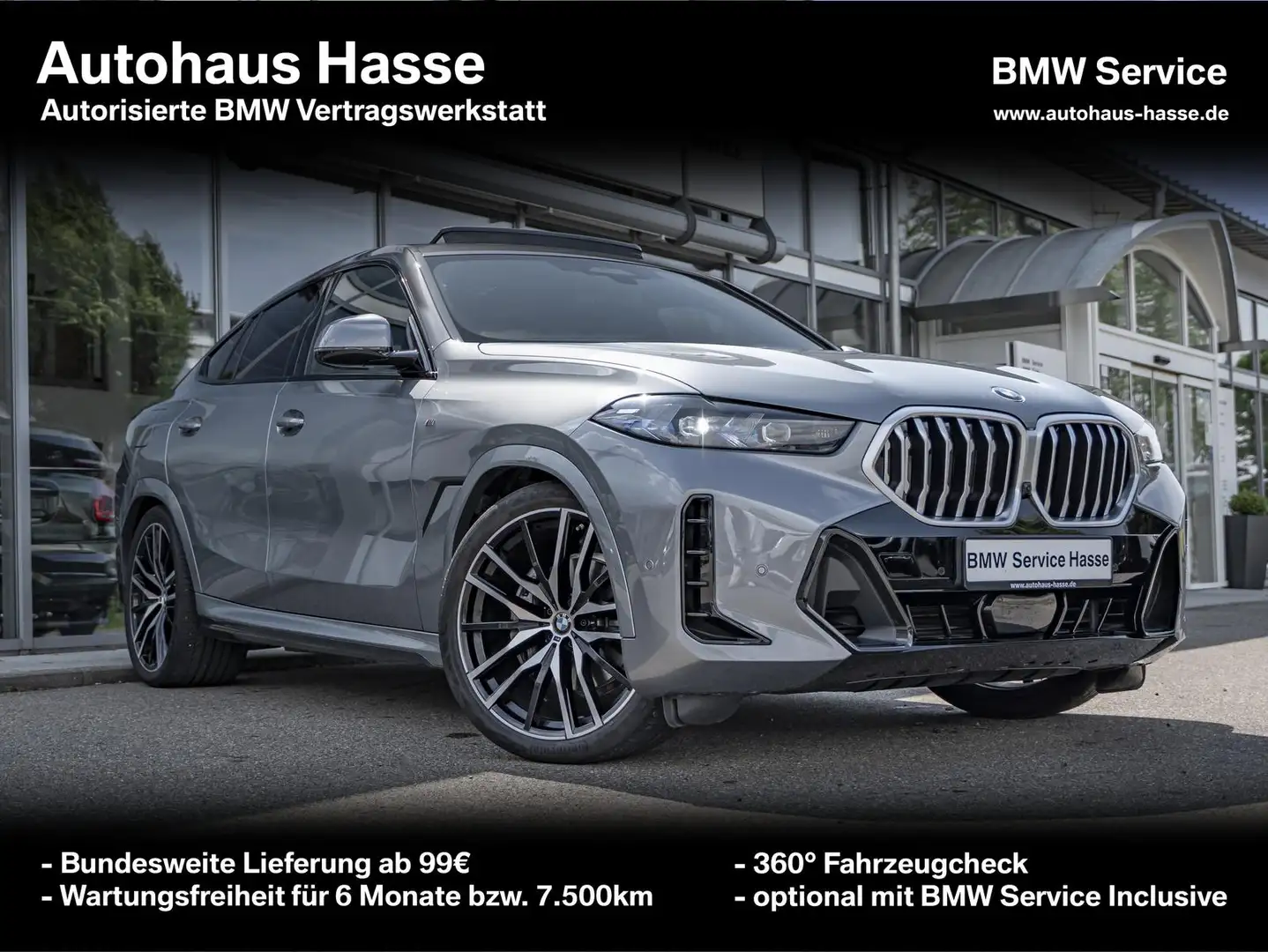 BMW X6 xDr 40d M-Sport LUFTFEDER AktLENK DrAsPr 360° Gris - 1