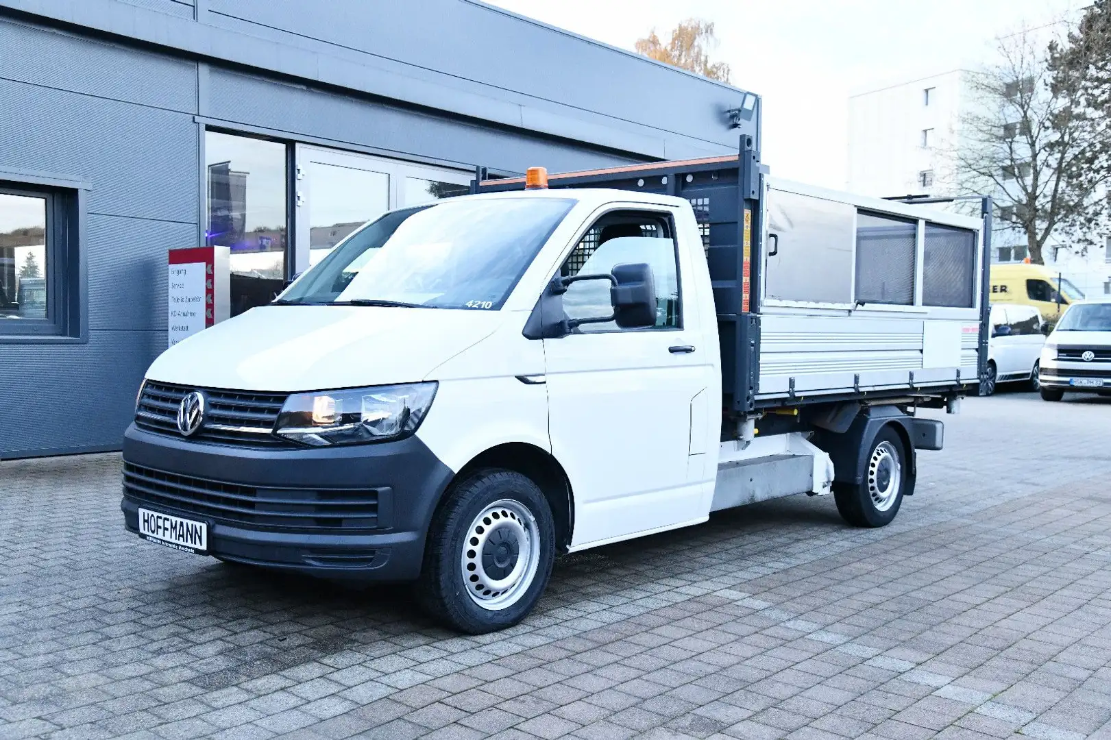 Volkswagen T6 Transporter Dreiseitenkipper Laubgitter Kippe Weiß - 2