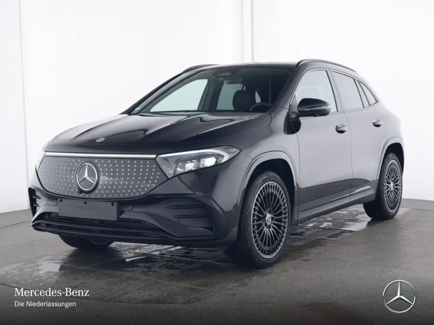 Mercedes-Benz EQA 300 4M AMG+NIGHT+ADVANCED+AHK+360+MEMORY+SPUR Schwarz - 2