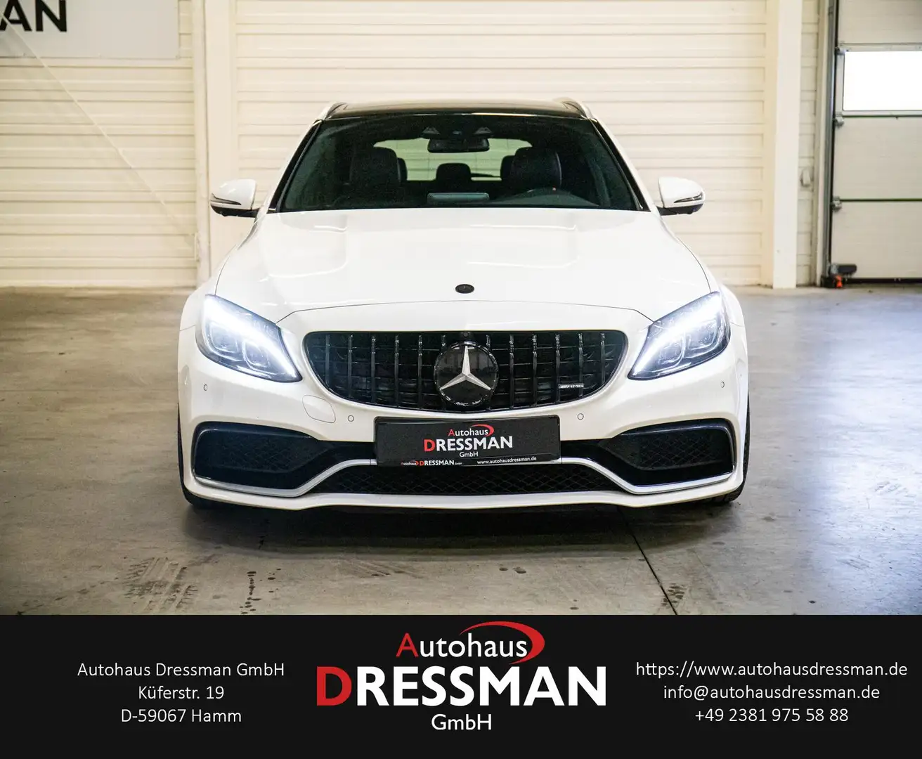 Mercedes-Benz C 63 AMG C 63s AMG T-Modell BURMESTER PANO NAPPA DRIVERs Blanc - 2