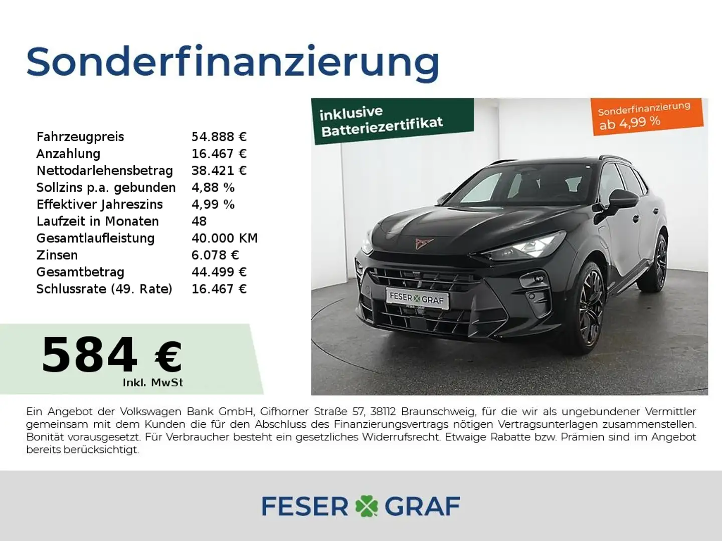 CUPRA Terramar VZ 1.5 eHybrid DSG ACC DCC Pano Navi Schwarz - 1