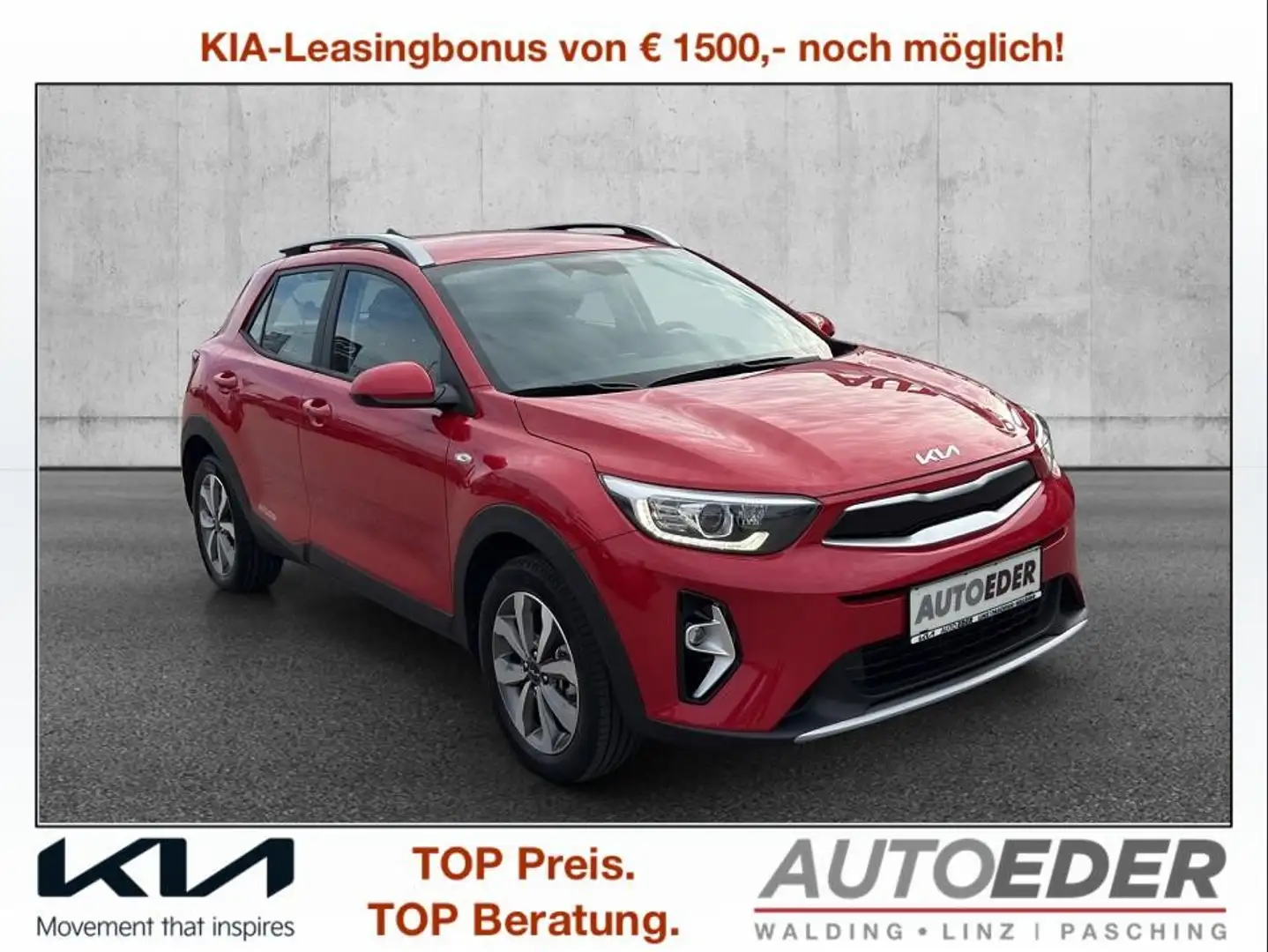 Kia Stonic 1,2 DPI ISG Silber Rot - 1